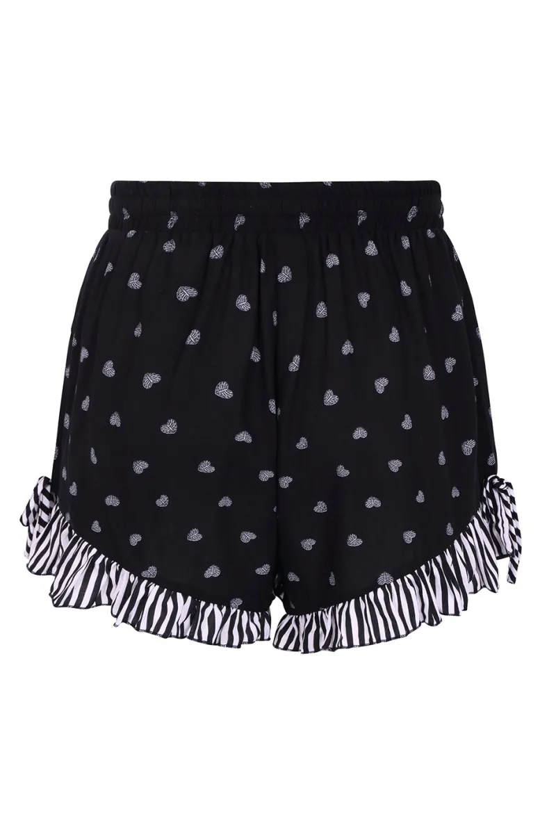 Hell Bunny Trousers & Shorts|Trousers & Shorts>Ribcage Shorts Black