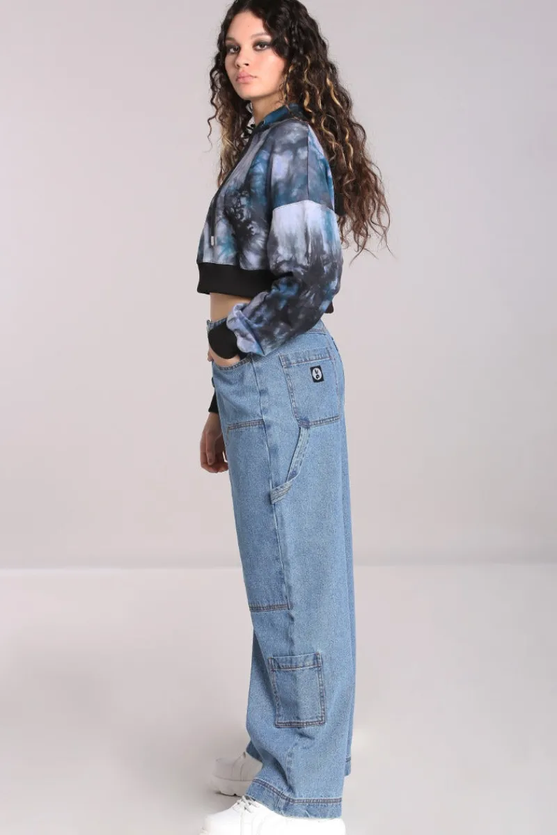 Hell Bunny Trousers & Shorts|Trousers & Shorts>Rider Jeans Blue
