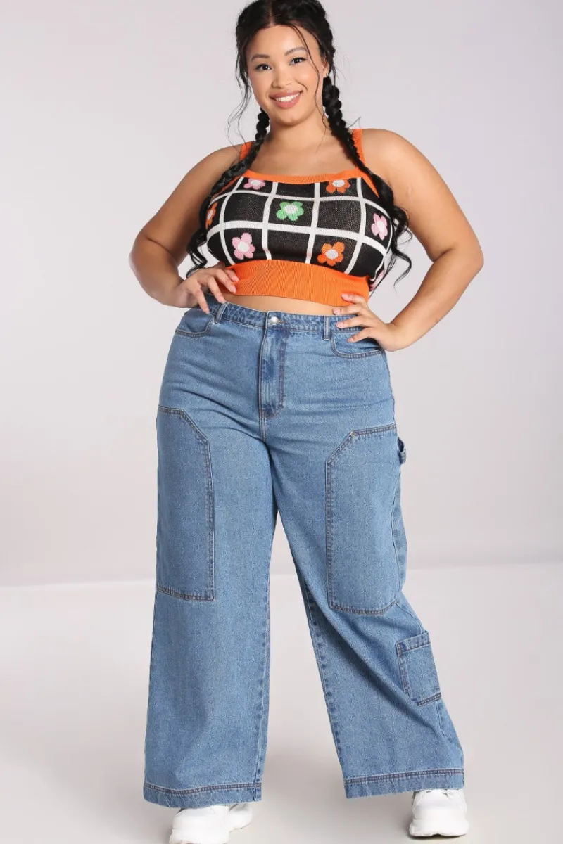 Hell Bunny Trousers & Shorts|Trousers & Shorts>Rider Jeans Blue
