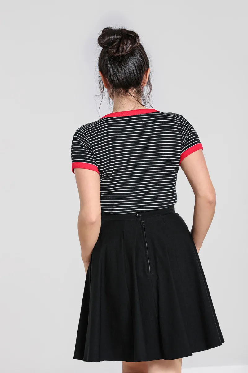 Hell Bunny Tops|Knitwear>Rose Heart Top Black