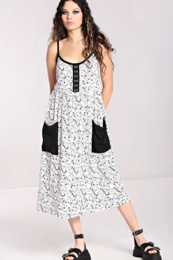 Hell Bunny Dresses|Dresses>Safety Pin Dress White