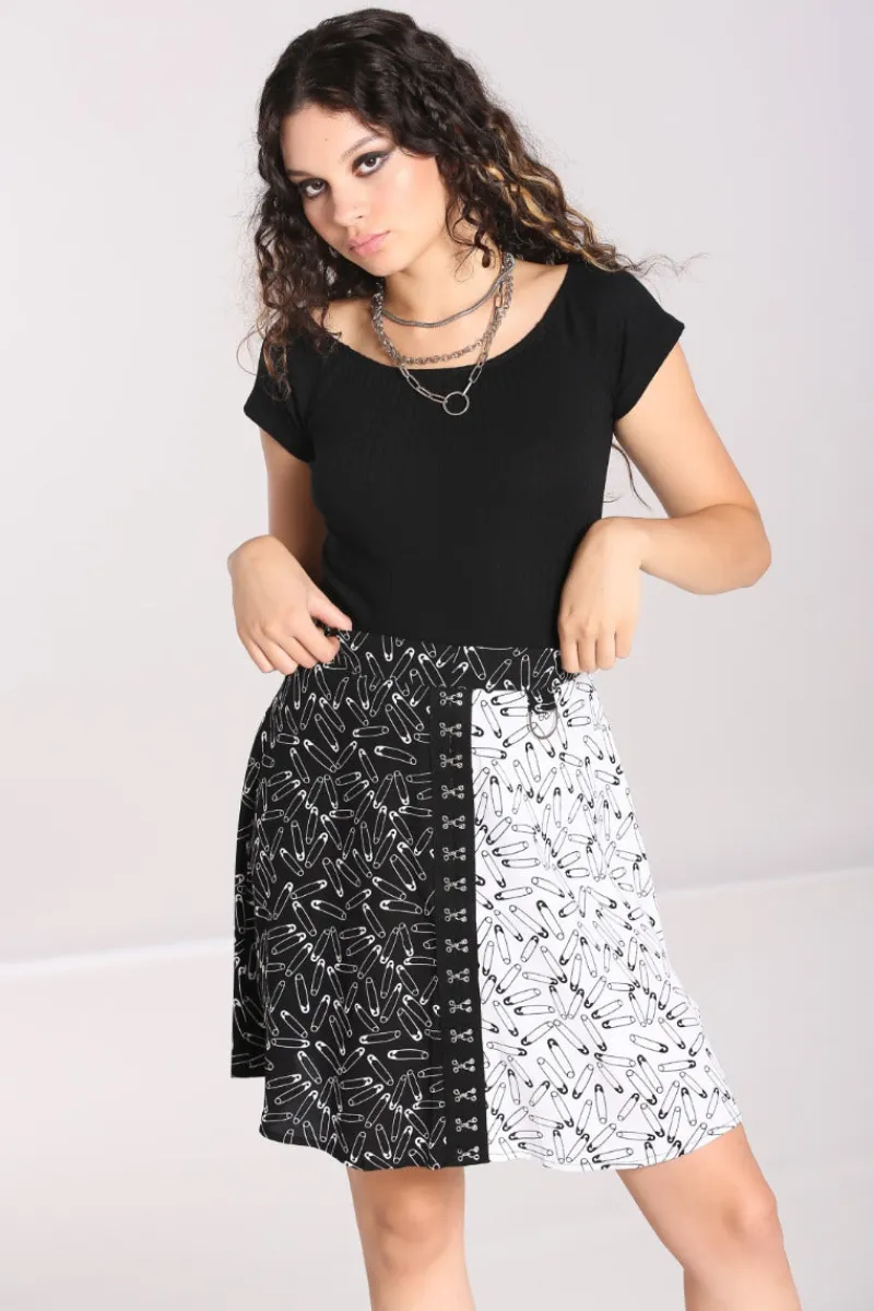 Hell Bunny Skirts|Skirts>Safety Pin Skirt Black