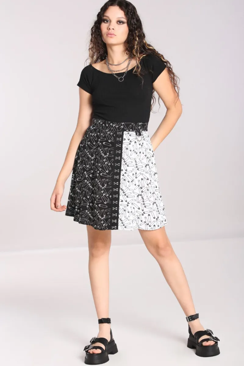 Hell Bunny Skirts|Skirts>Safety Pin Skirt Black