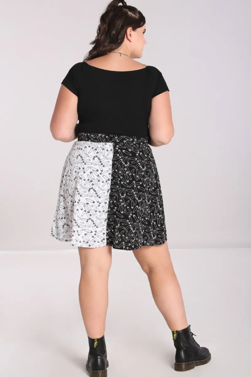 Hell Bunny Skirts|Skirts>Safety Pin Skirt Black