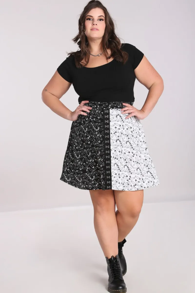 Hell Bunny Skirts|Skirts>Safety Pin Skirt Black
