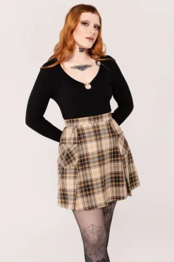 Hell Bunny Skirts|Skirts>Saffie Skirt Brown