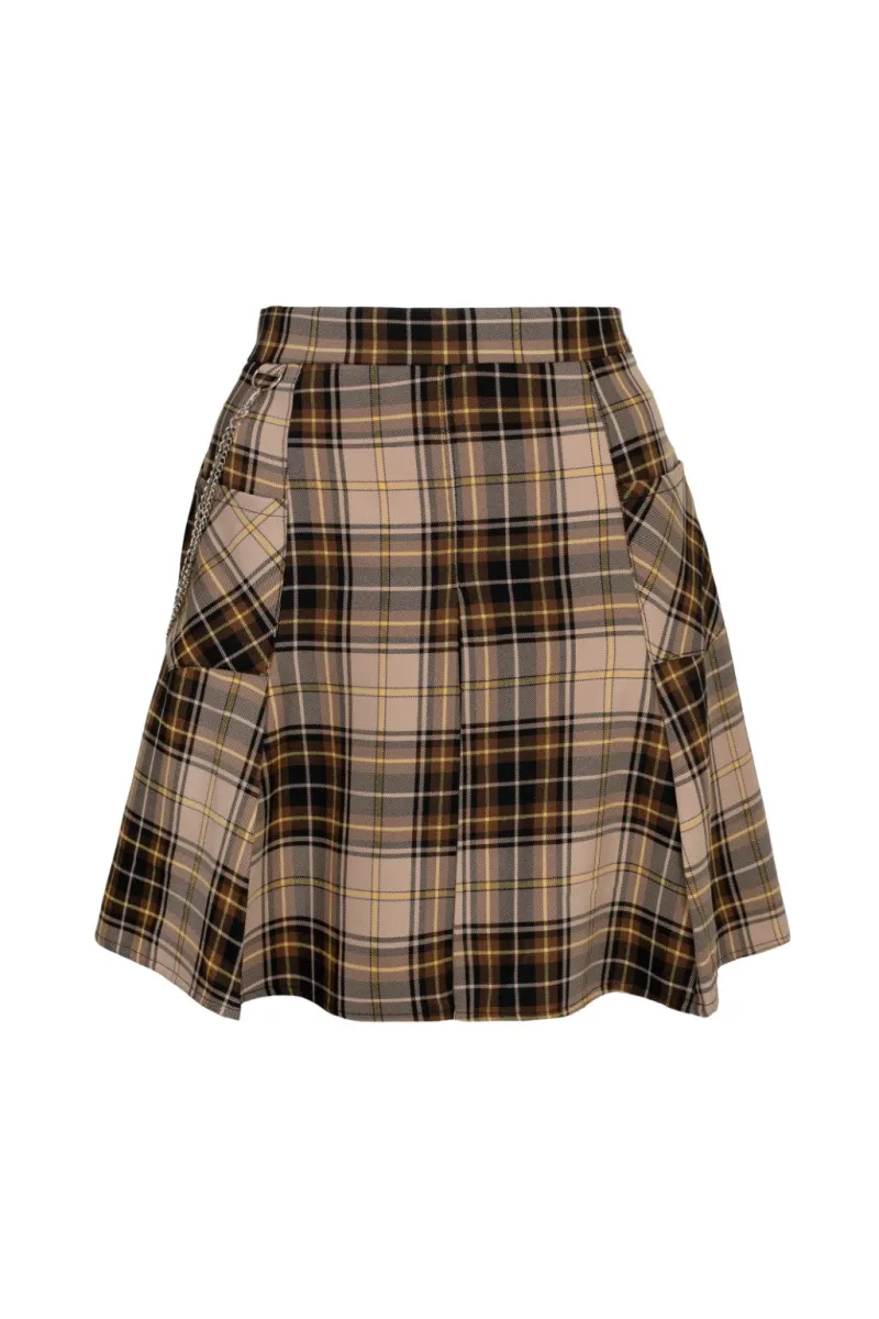 Hell Bunny Skirts|Skirts>Saffie Skirt Brown