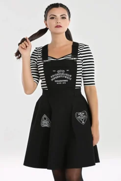 Hell Bunny Dresses|Dresses With Pockets>Samara Pinafore Dress Black