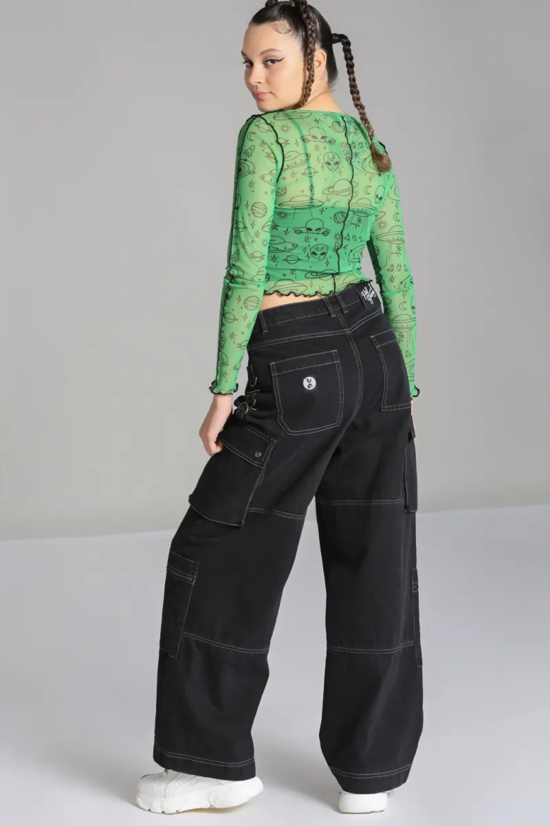 Hell Bunny Tops|Tops>Scully Top Green