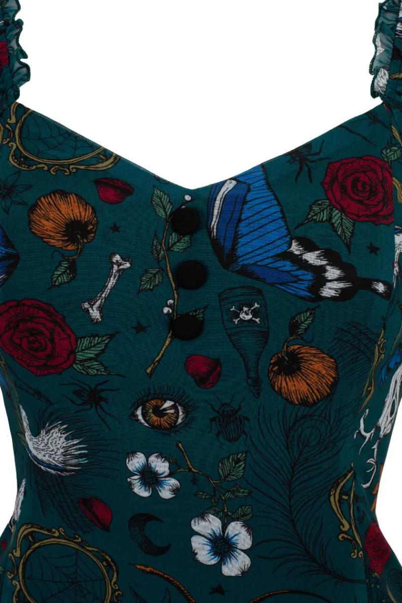 Hell Bunny Dresses|Dresses>Sianna Mini Dress Teal