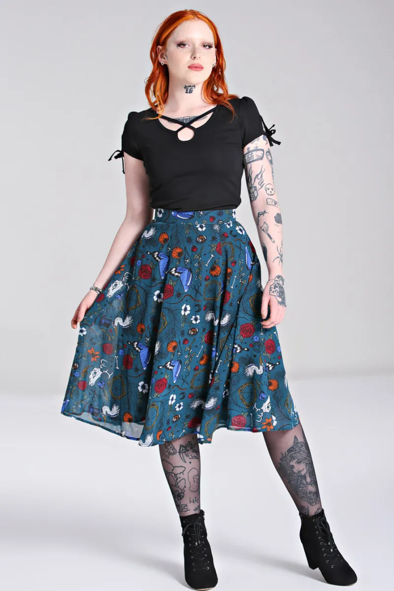 Hell Bunny Skirts|Skirts>Sianna Skirt Teal