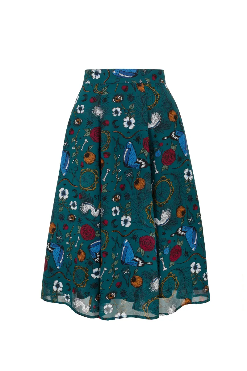 Hell Bunny Skirts|Skirts>Sianna Skirt Teal