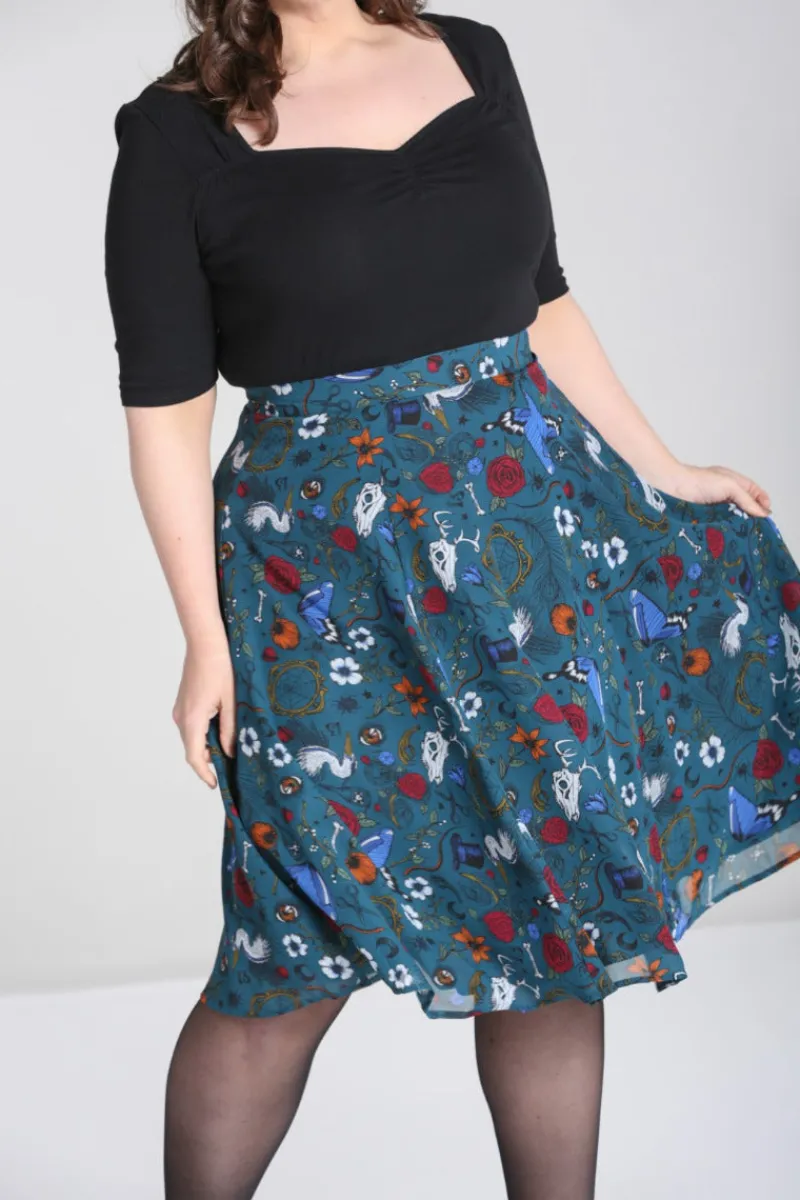 Hell Bunny Skirts|Skirts>Sianna Skirt Teal