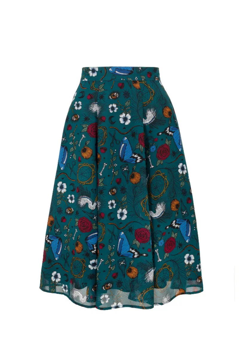 Hell Bunny Skirts|Skirts>Sianna Skirt Teal