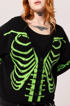Hell Bunny Tops|Knitwear>Skeleton Cardigan