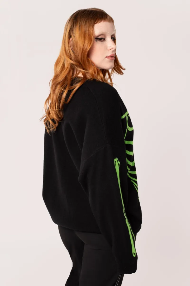 Hell Bunny Tops|Knitwear>Skeleton Cardigan