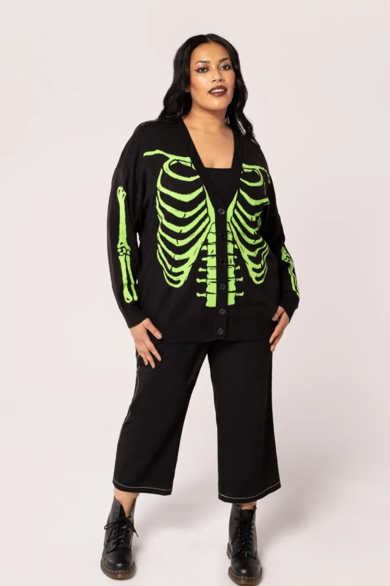 Hell Bunny Tops|Knitwear>Skeleton Cardigan