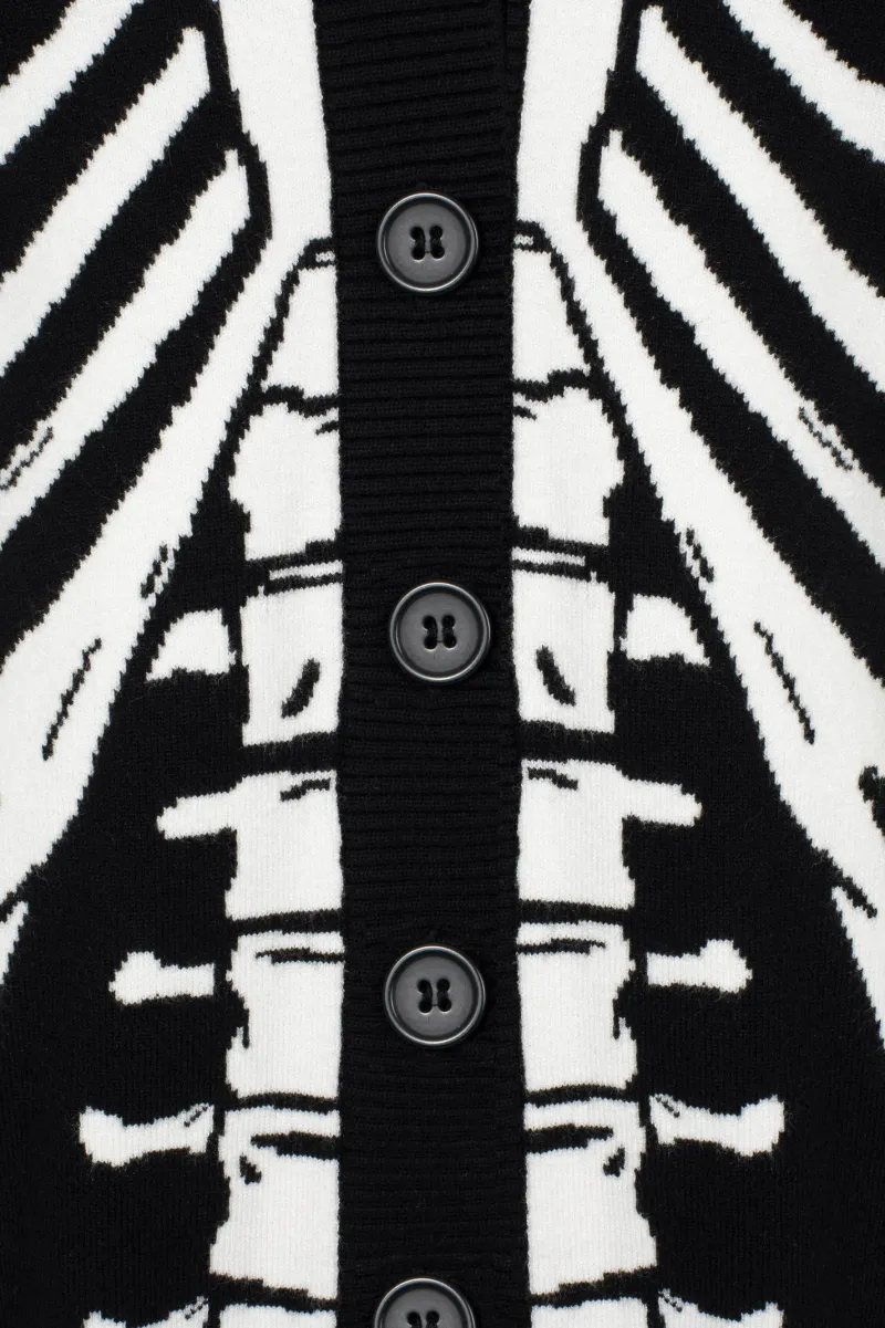 Hell Bunny Tops|Knitwear>Skeleton Cardigan