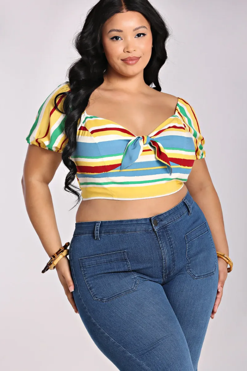 Hell Bunny Tops|Tops>Solange Crop Top MultiColour
