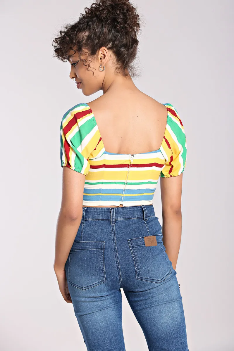 Hell Bunny Tops|Tops>Solange Crop Top MultiColour