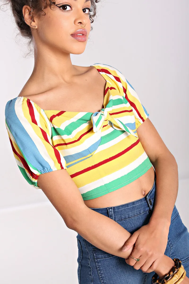 Hell Bunny Tops|Tops>Solange Crop Top MultiColour