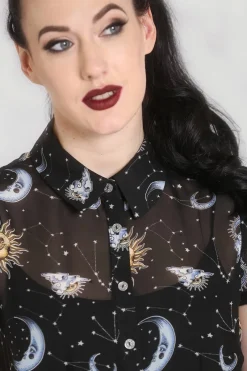 Hell Bunny Tops|Blouses>Solaris Blouse Black