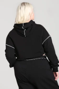Hell Bunny Tops|Knitwear>Solaris Hoodie Black