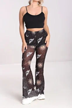 Hell Bunny Trousers & Shorts|Trousers & Shorts>Solaris Mesh Trousers Black