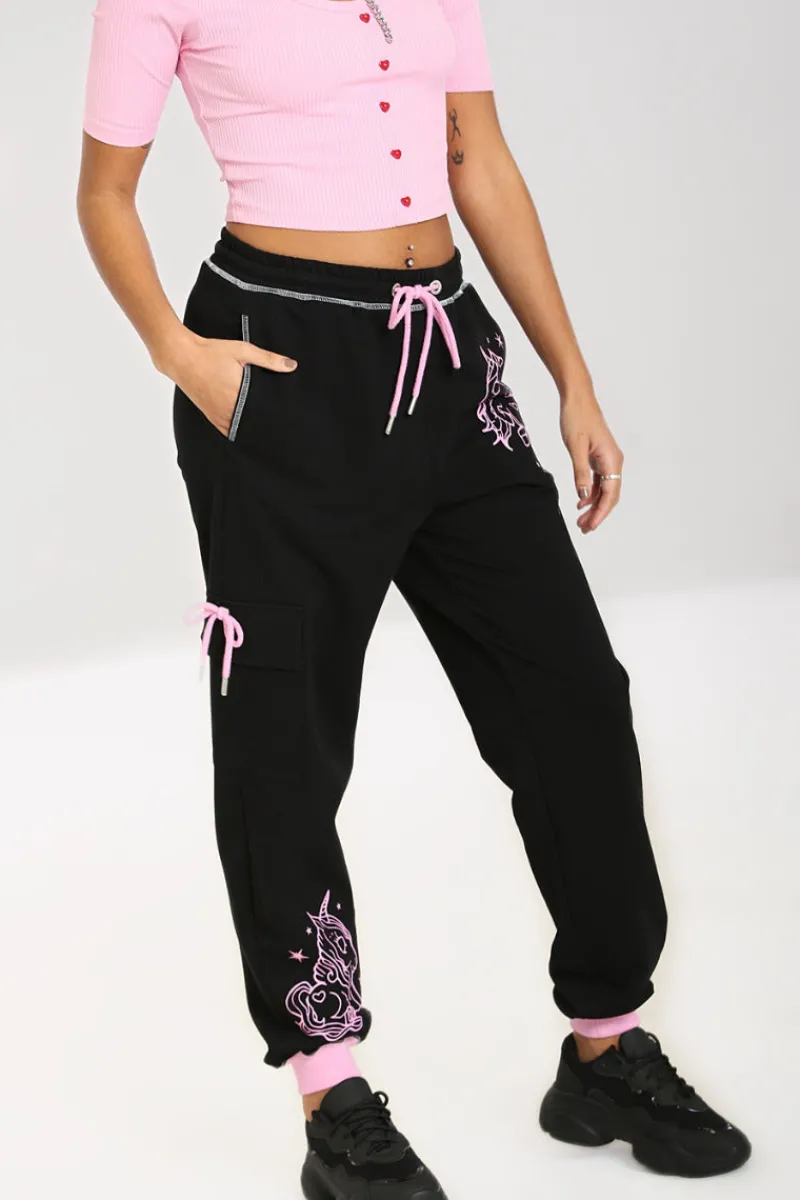 Hell Bunny Trousers & Shorts|Trousers & Shorts>Star Catcher Joggers Black
