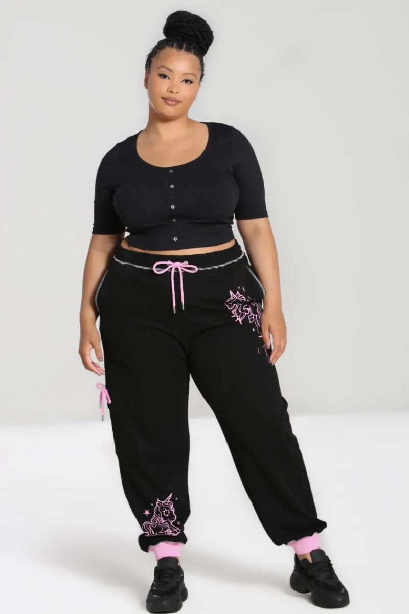 Hell Bunny Trousers & Shorts|Trousers & Shorts>Star Catcher Joggers Black