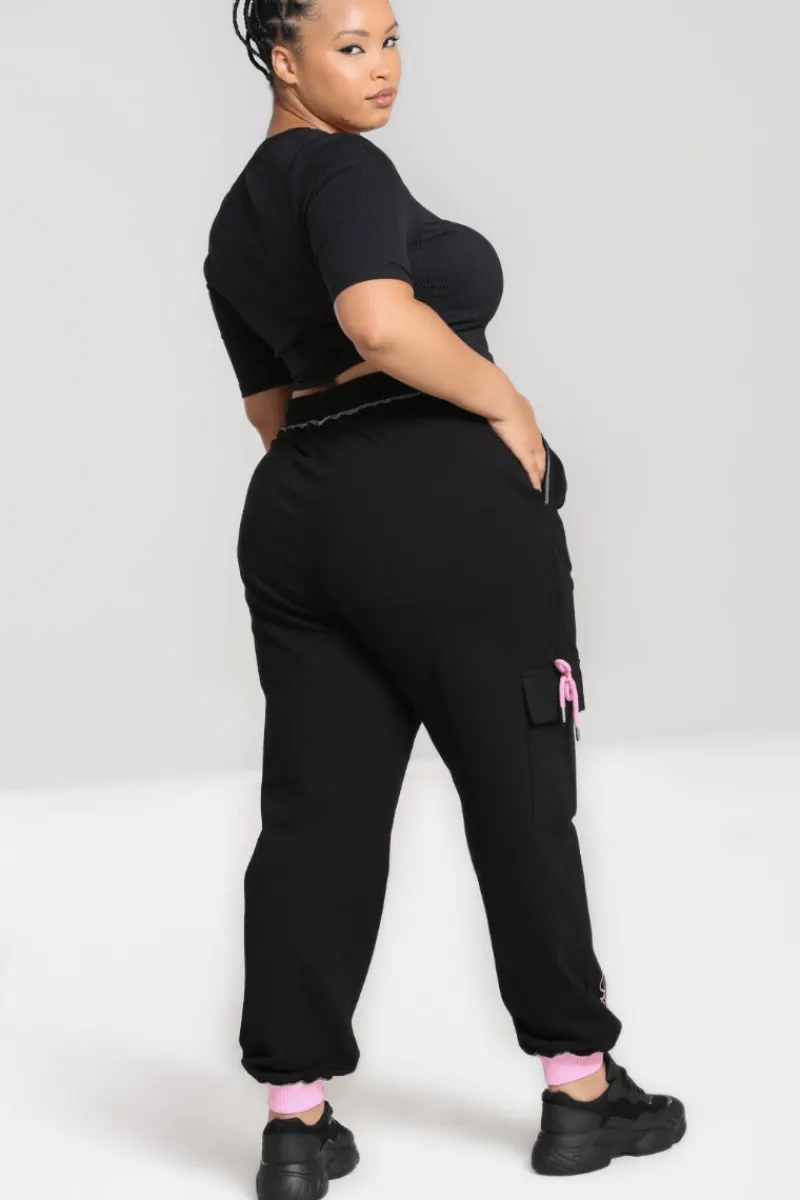 Hell Bunny Trousers & Shorts|Trousers & Shorts>Star Catcher Joggers Black