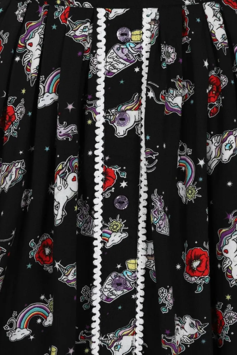 Hell Bunny Skirts>Star Catcher Mini Skirt Black