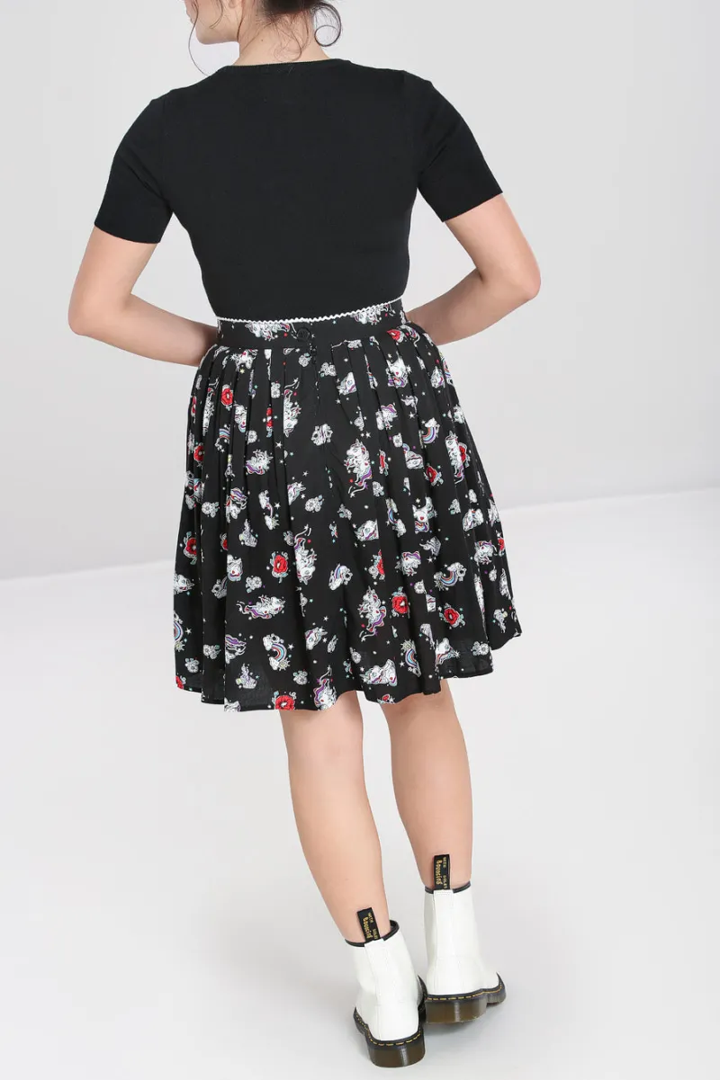 Hell Bunny Skirts>Star Catcher Mini Skirt Black