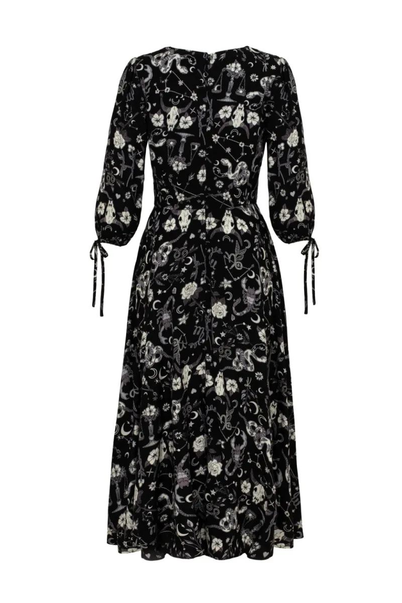Hell Bunny Dresses|Midi Dresses>Star Sign Midi Dress Black