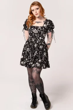 Hell Bunny Dresses|Mini Dresses>Star Sign Mini Dress Black