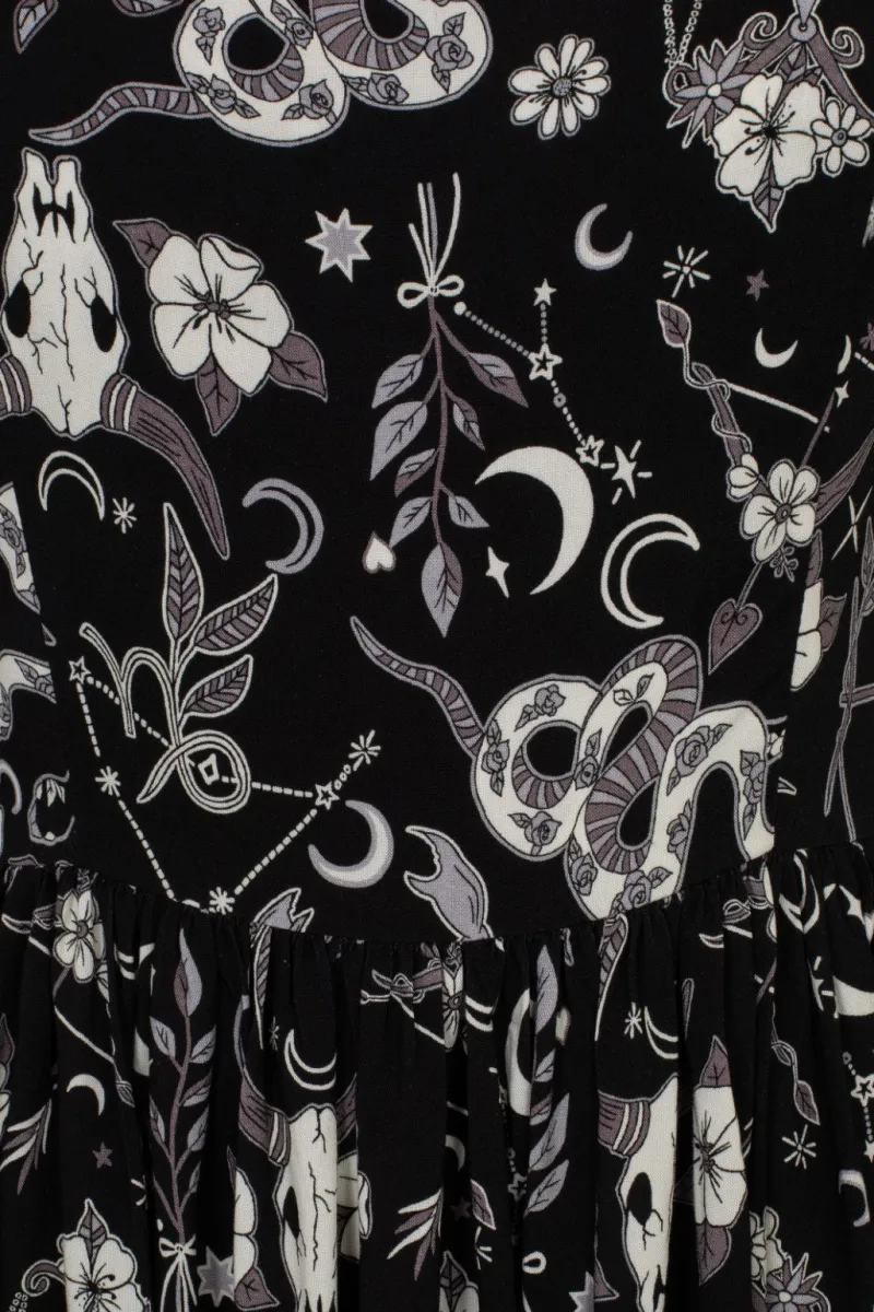 Hell Bunny Dresses|Mini Dresses>Star Sign Mini Dress Black