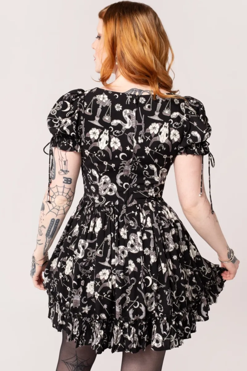 Hell Bunny Dresses|Mini Dresses>Star Sign Mini Dress Black