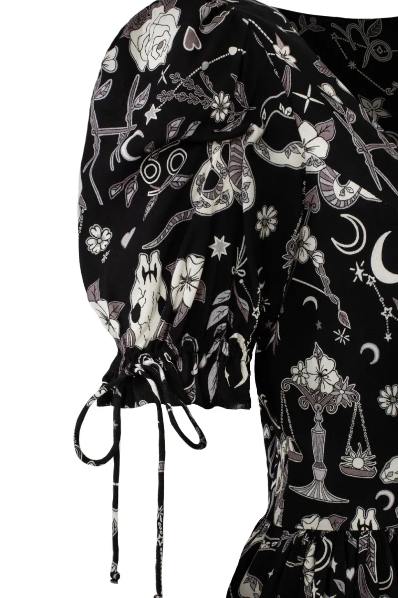 Hell Bunny Dresses|Mini Dresses>Star Sign Mini Dress Black