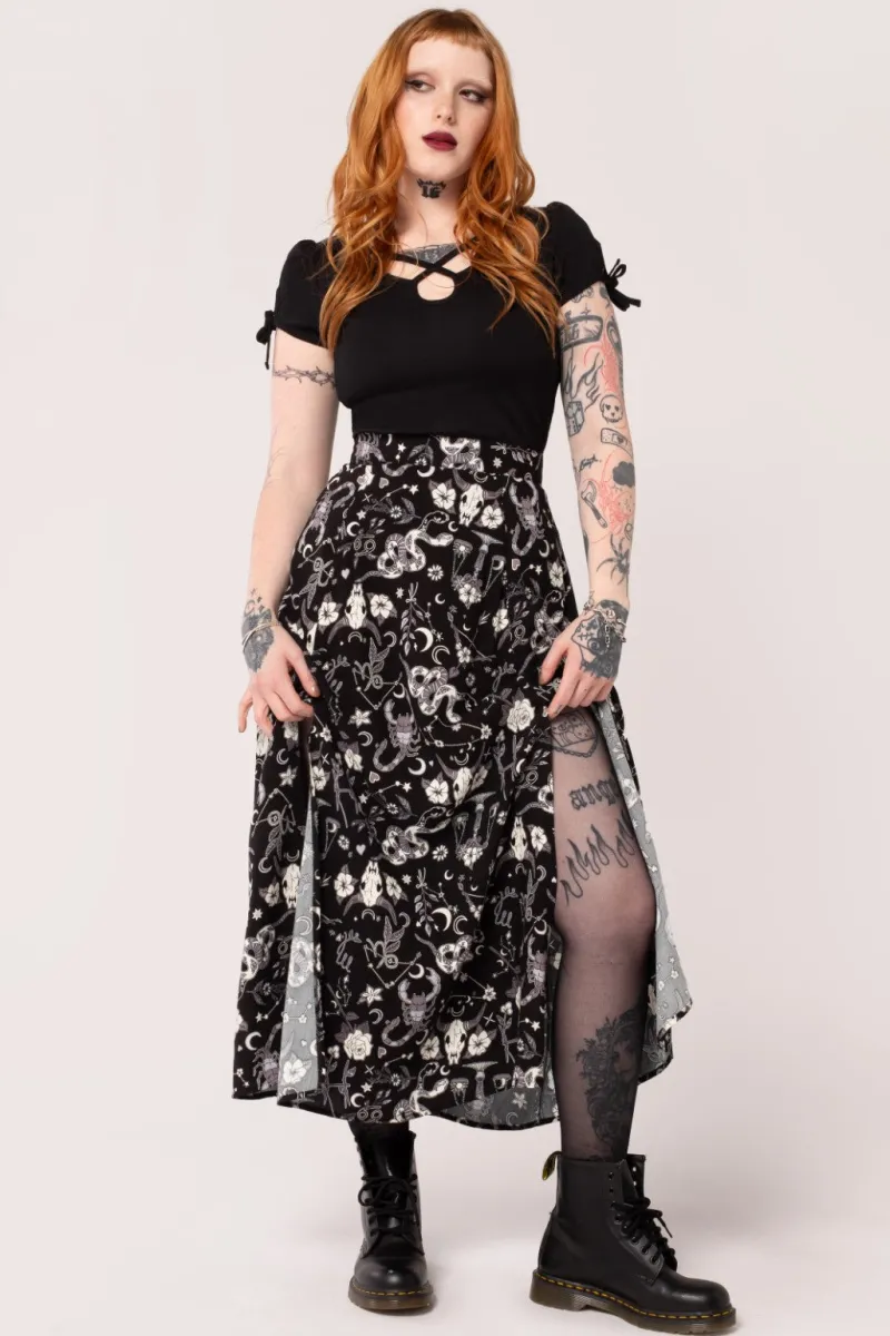 Hell Bunny Skirts|Skirts>Star Sign Skirt Black