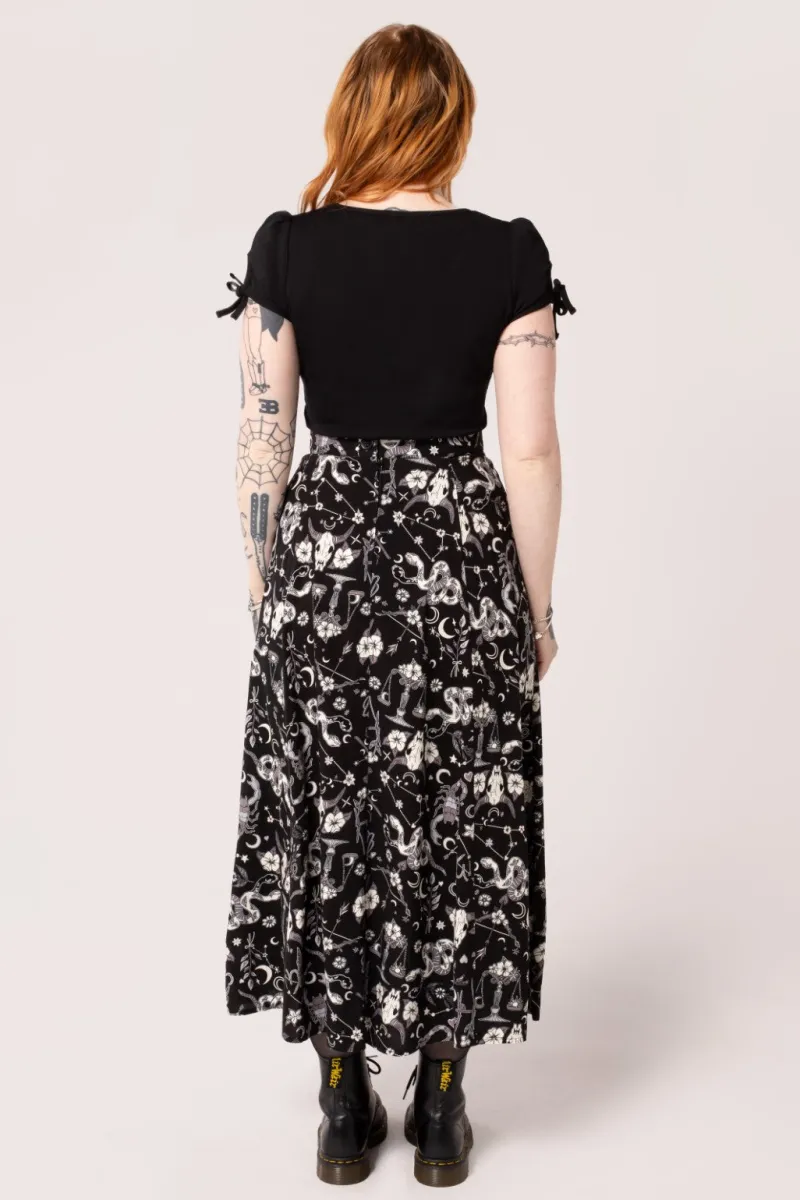 Hell Bunny Skirts|Skirts>Star Sign Skirt Black