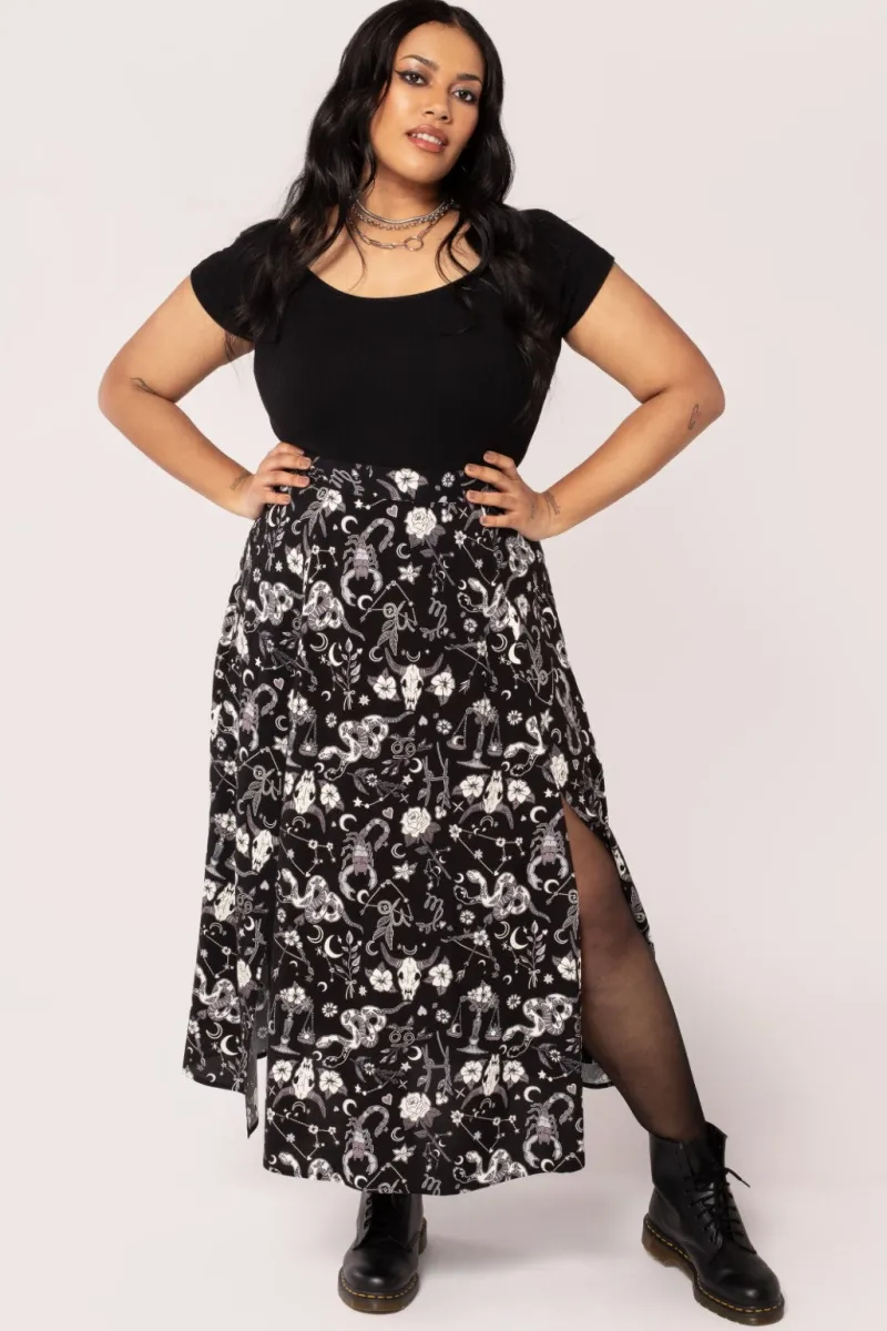 Hell Bunny Skirts|Skirts>Star Sign Skirt Black