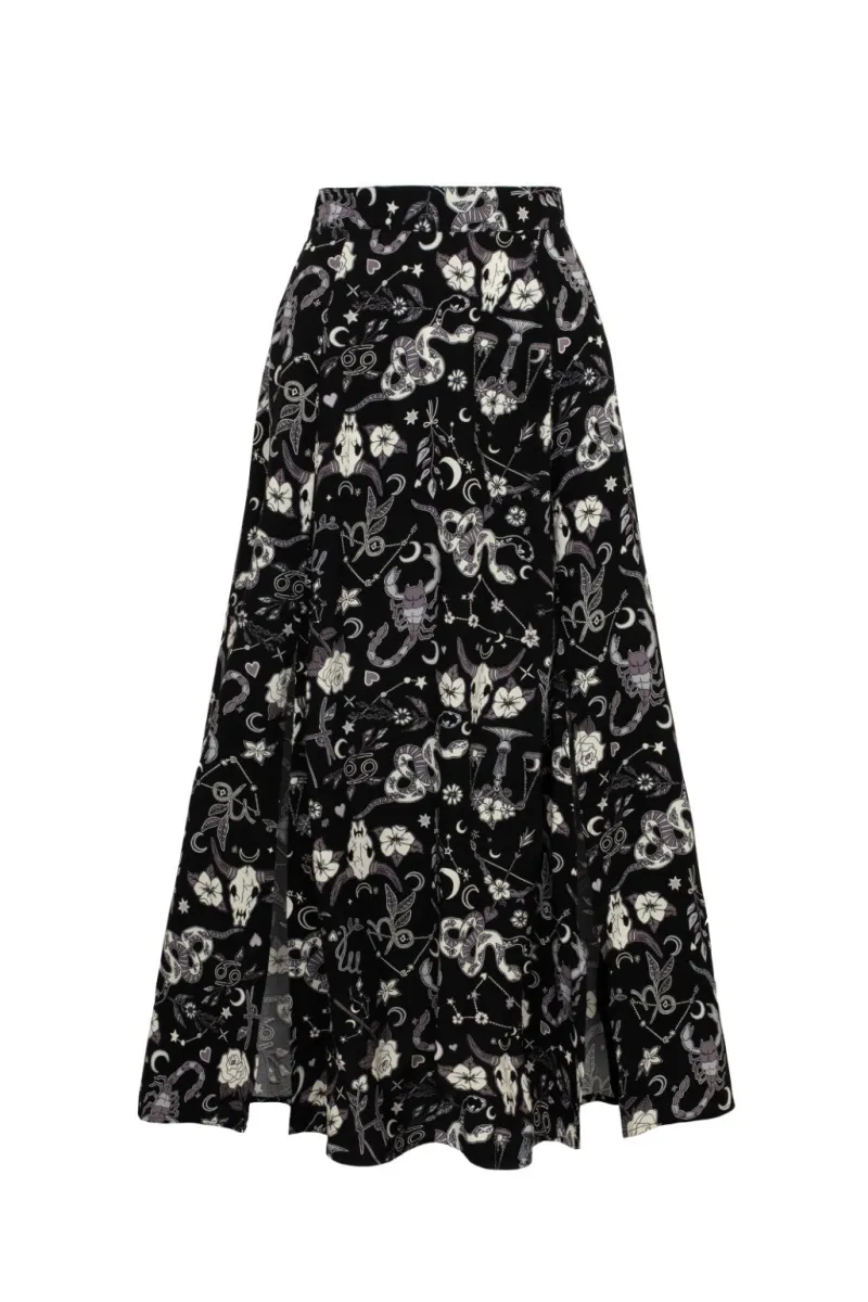 Hell Bunny Skirts|Skirts>Star Sign Skirt Black