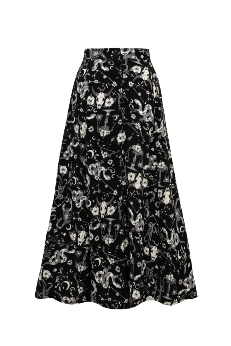 Hell Bunny Skirts|Skirts>Star Sign Skirt Black