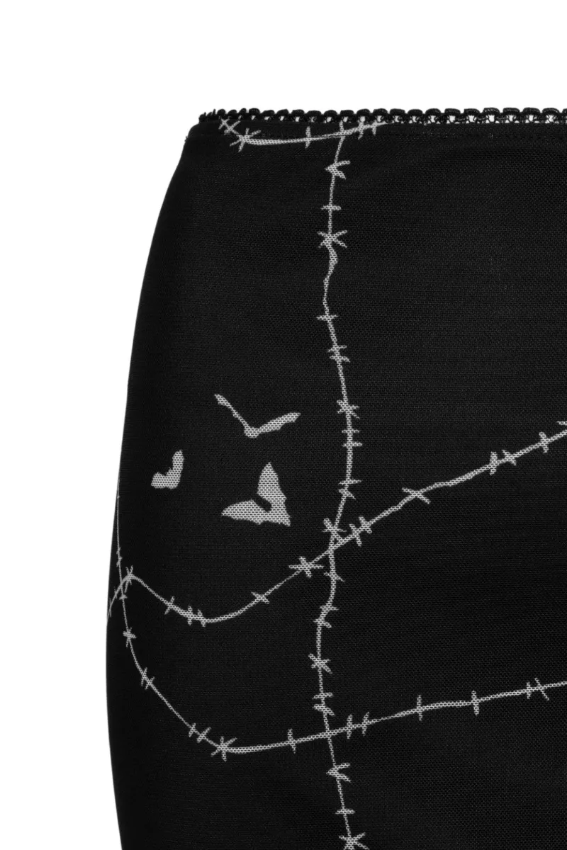 Hell Bunny Skirts|Skirts>Stitches Mesh Skirt Black