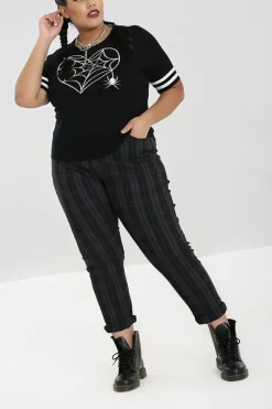 Hell Bunny Trousers & Shorts|Trousers & Shorts>Storm Skinny Trousers Grey