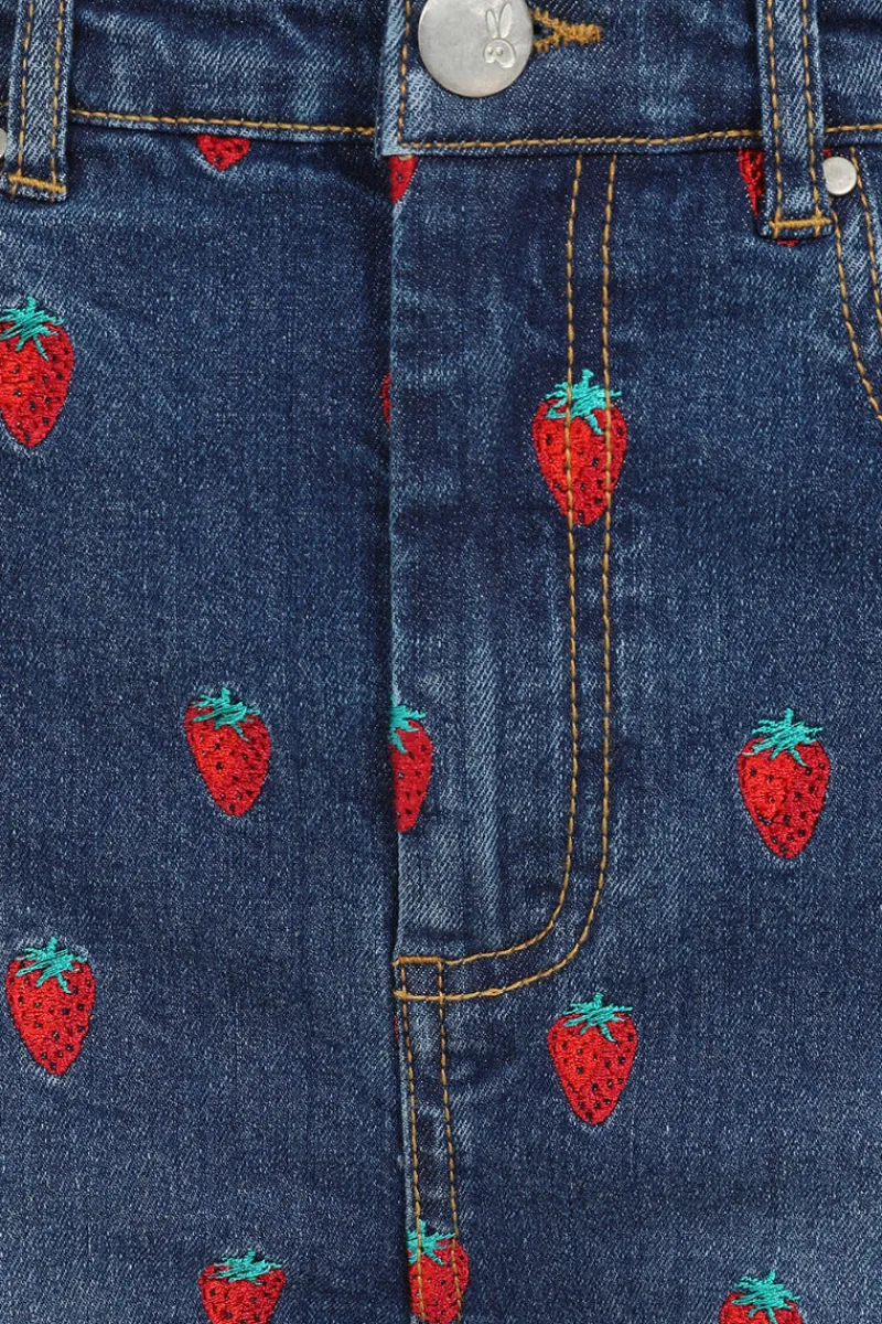 Hell Bunny Trousers & Shorts|Trousers & Shorts>Strawberry Denim Jeans Blue
