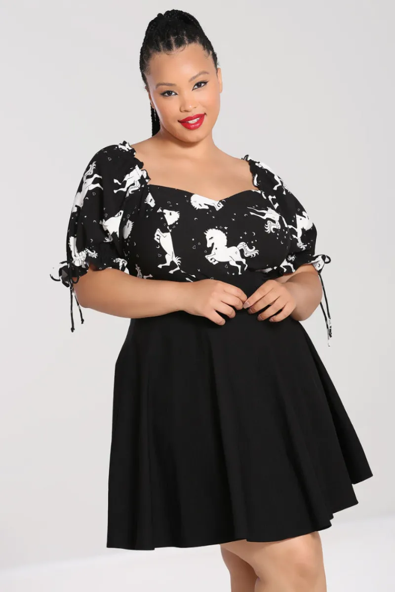 Hell Bunny Tops|Tops>Sullivan Top Black