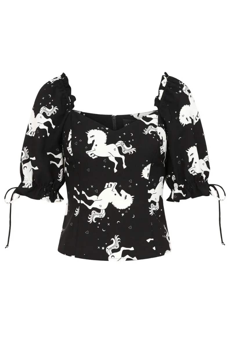 Hell Bunny Tops|Tops>Sullivan Top Black