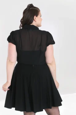 Hell Bunny Tops|Blouses>Taffy Blouse Black