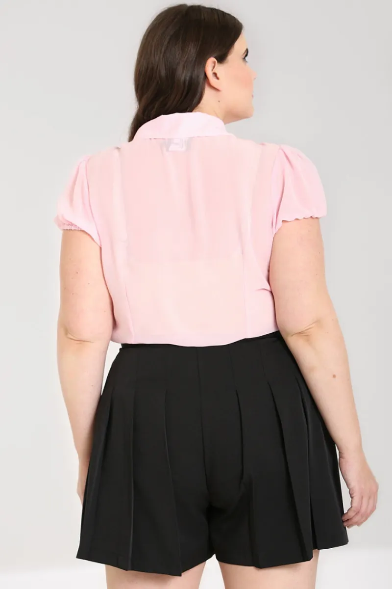 Hell Bunny Tops|Blouses>Taffy Blouse Pink